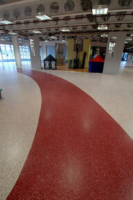 commercial flooring resin kiddicare-multiple floor finishes