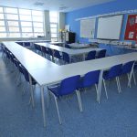 New school resin flooring in classroom at Arthur Mellows