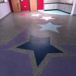 Decorative, hardwearing resin flooring for St John's School- durable flooring