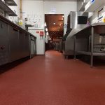 Slip resistant resin flooring for commercial kitchen refurbishment at national restaurant chain heat resistant flooring Finding the right anti slip resin flooring supplier