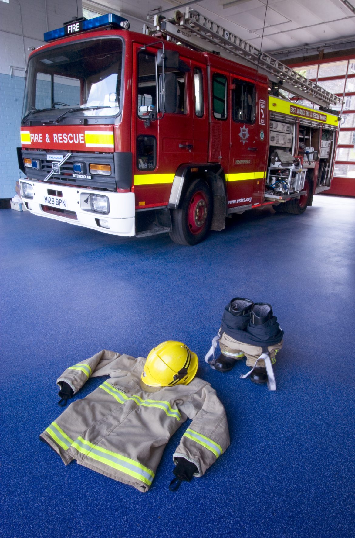 Heathfield Fire Station flooring resin public sector. flooring packages for the emergency services