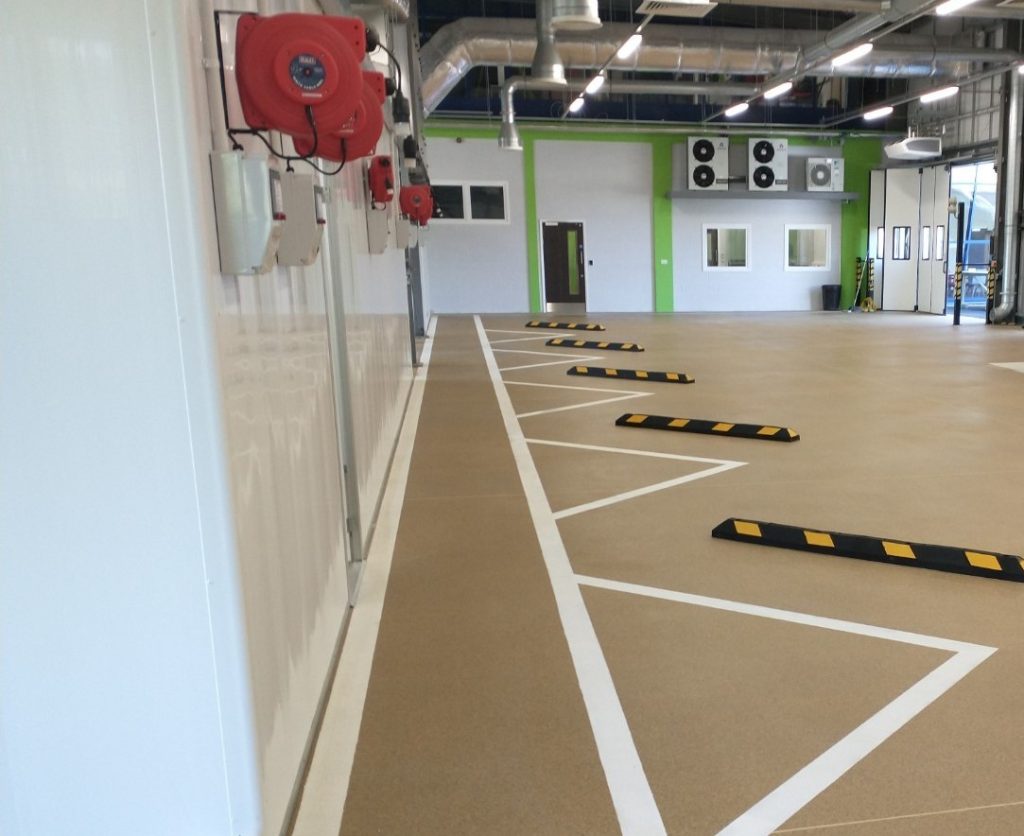 Providing a solution to the emergency services flooring requirements and line marking by RESYN