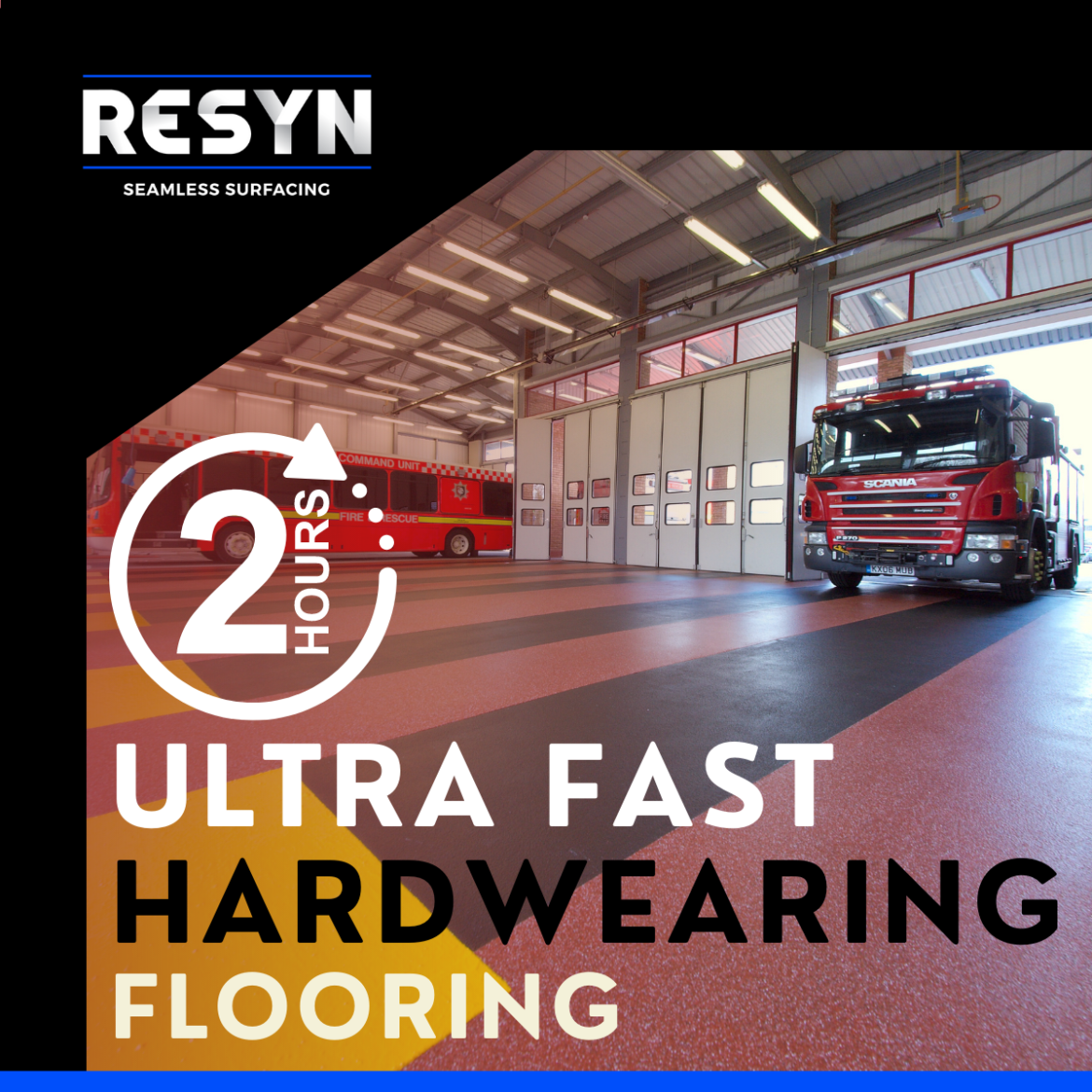 Hardwearing flooring packages supplied and installed by RESYN- emergency surfaces flooring. Hardwearing flooring packages supplied and installed by RESYN