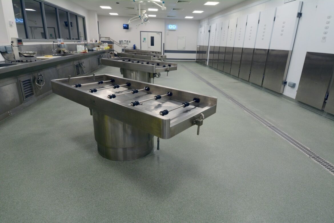 RESYN install resin flooring solutions for Peterborough Hospital Mortuary